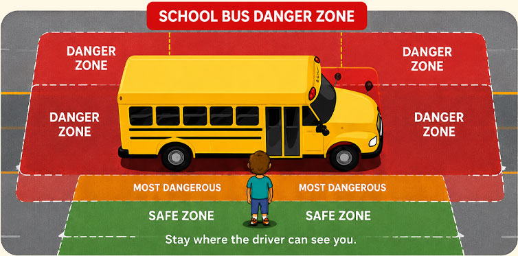 school bus safety danger zone course