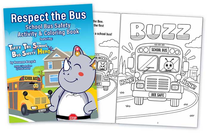 Respect the Bus Tuffy School Bus Safety Hero Activity Coloring Book